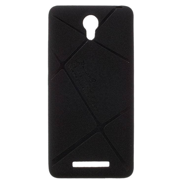 BOSILANG Lines Pattern Matte Flexible Mobile Phone Case (TPU) for Xiaomi Redmi Note 2 - Black-1