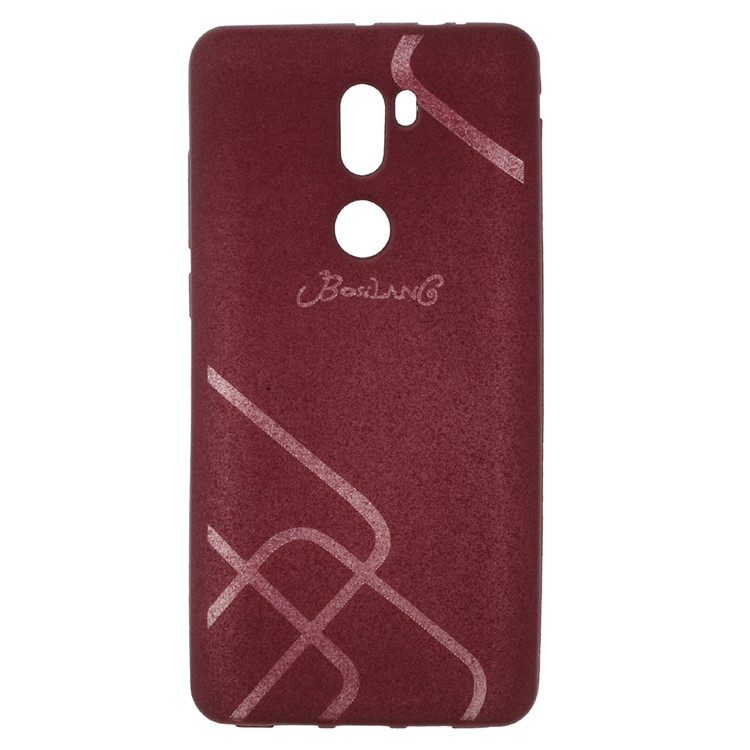 BOSILANG for Xiaomi Mi 5s Plus Lines Pattern Phone Cover Matte TPU - Wine Red-1