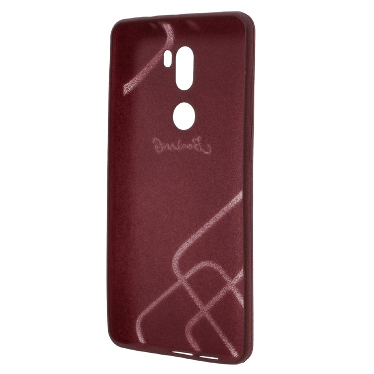 BOSILANG for Xiaomi Mi 5s Plus Lines Pattern Phone Cover Matte TPU - Wine Red-3