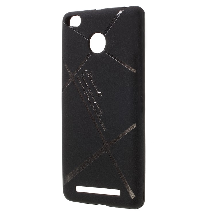 BOSILANG Lines Pattern Matte TPU Case for Xiaomi Redmi 3s - Black-2