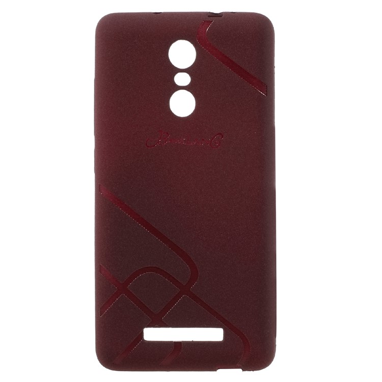 BOSILANG Lines Pattern Matte TPU Phone Accessory Cover for Xiaomi Redmi Note 3 / Note 3 Pro - Wine Red-1
