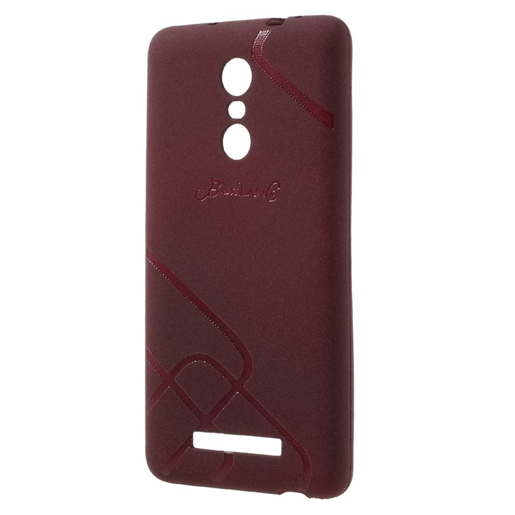 BOSILANG Lines Pattern Matte TPU Phone Accessory Cover for Xiaomi Redmi Note 3 / Note 3 Pro - Wine Red-2