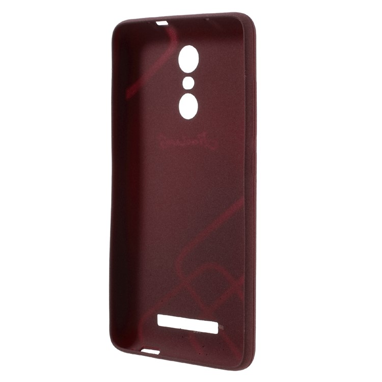 BOSILANG Lines Pattern Matte TPU Phone Accessory Cover for Xiaomi Redmi Note 3 / Note 3 Pro - Wine Red-3