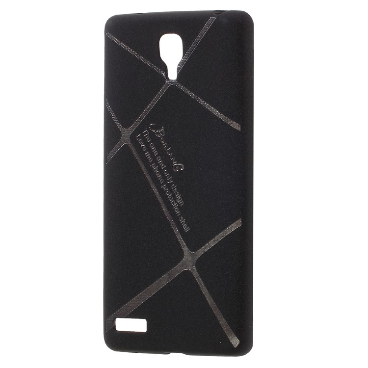 BOSILANG Lines Pattern Matte TPU Gel Cover for Xiaomi Redmi Note - Black-2