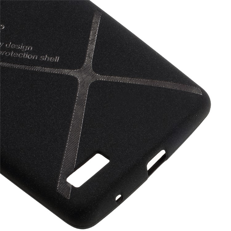 BOSILANG Lines Pattern Matte TPU Gel Cover for Xiaomi Redmi Note - Black-5