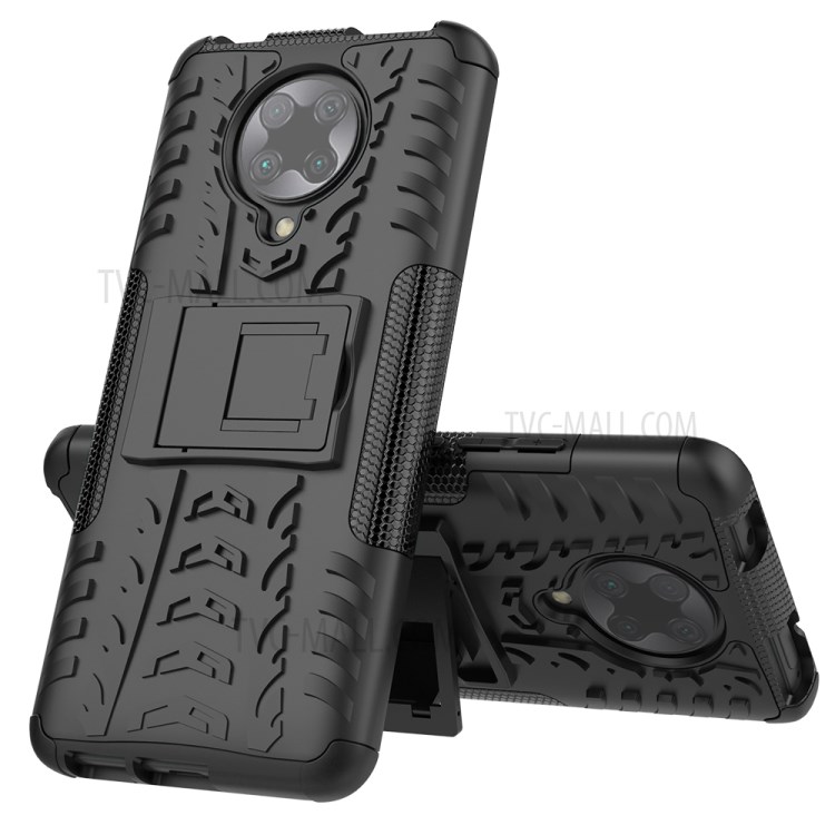 Dazzle Muster PC + TPU Hybrid Kickstand Cover Für Xiaomi Redmi K30 Pro/Xiaomi Poco F2 Pro - Schwarz