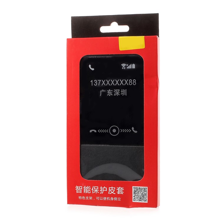 Information View Window Leather Phone Case for Xiaomi Mi Mix - Black-10