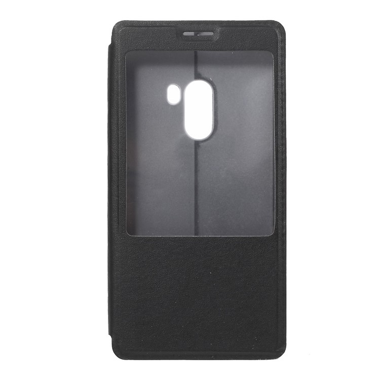 Information View Window Leather Phone Case for Xiaomi Mi Mix - Black-2