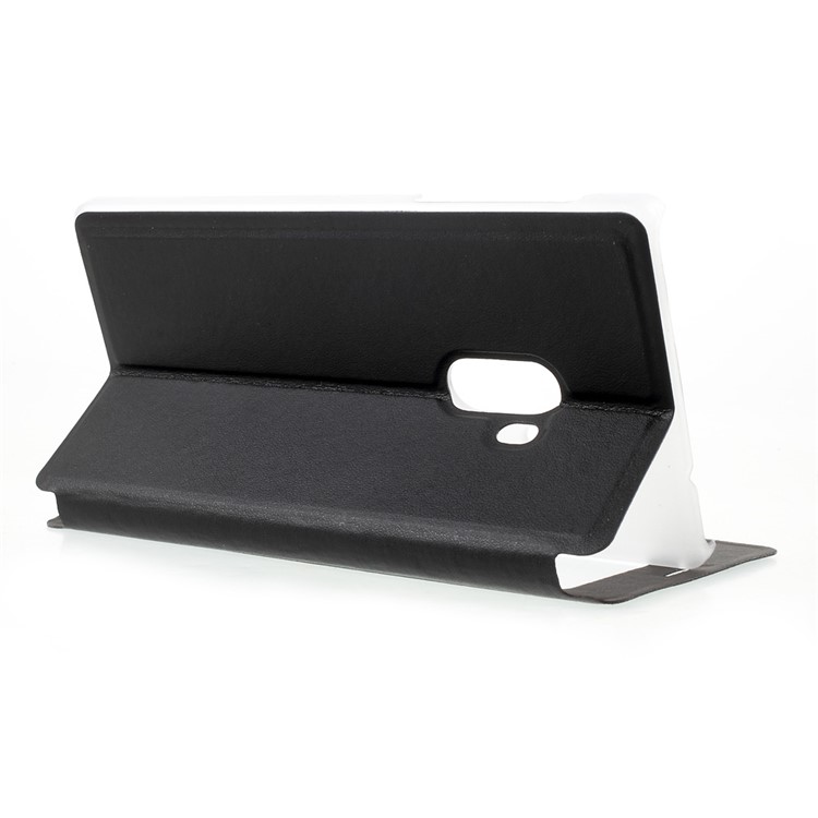 Information View Window Leather Phone Case for Xiaomi Mi Mix - Black-4