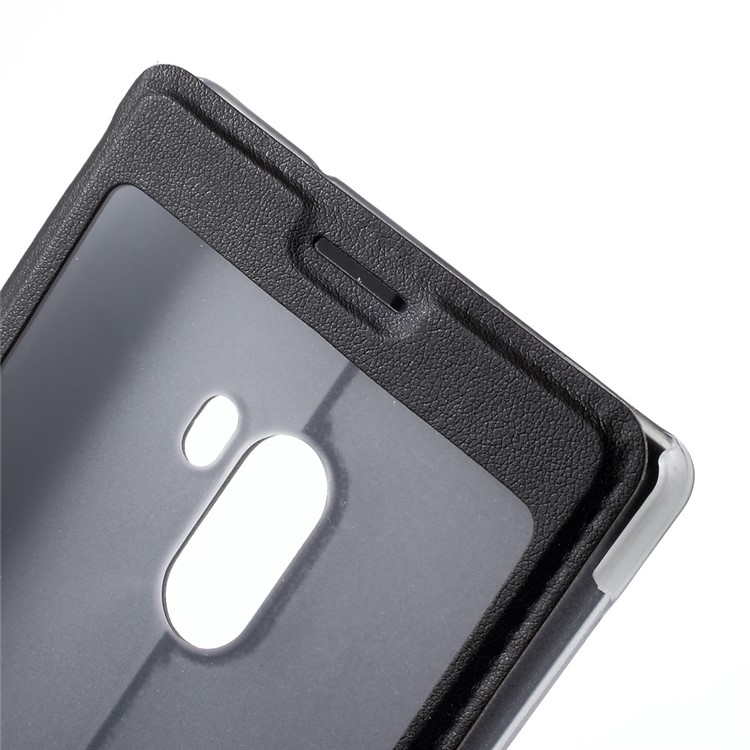 Information View Window Leather Phone Case for Xiaomi Mi Mix - Black-7