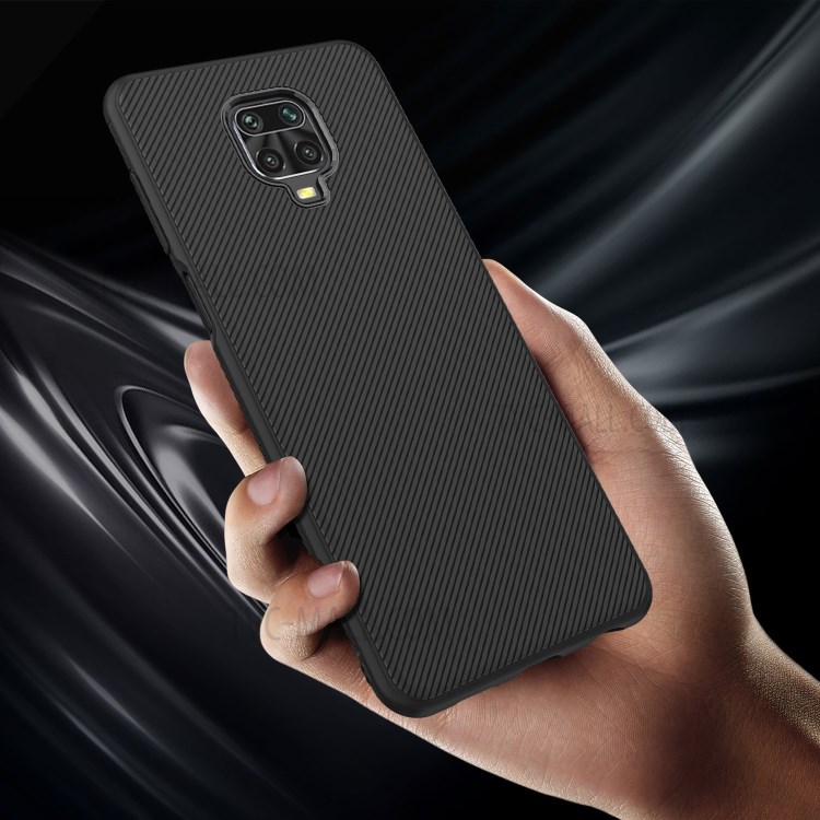 Jazz Series Twill Texture TPU Mobile Phone Shell Casing for Xiaomi Redmi Note 9 Pro/Note 9 Pro Max/Note 9S - Black-5