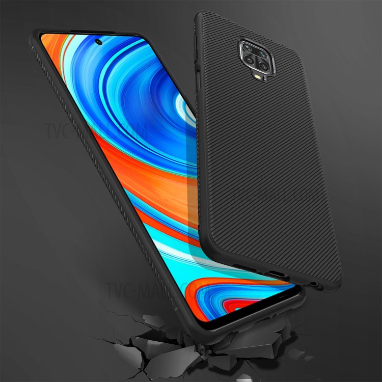 Jazz Series Twill Texture TPU Mobile Phone Shell Casing for Xiaomi Redmi Note 9 Pro/Note 9 Pro Max/Note 9S - Black-6