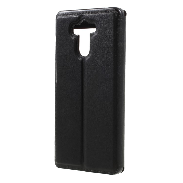 View Window Leather Protective Case for Xiaomi Redmi 4 - Black-2