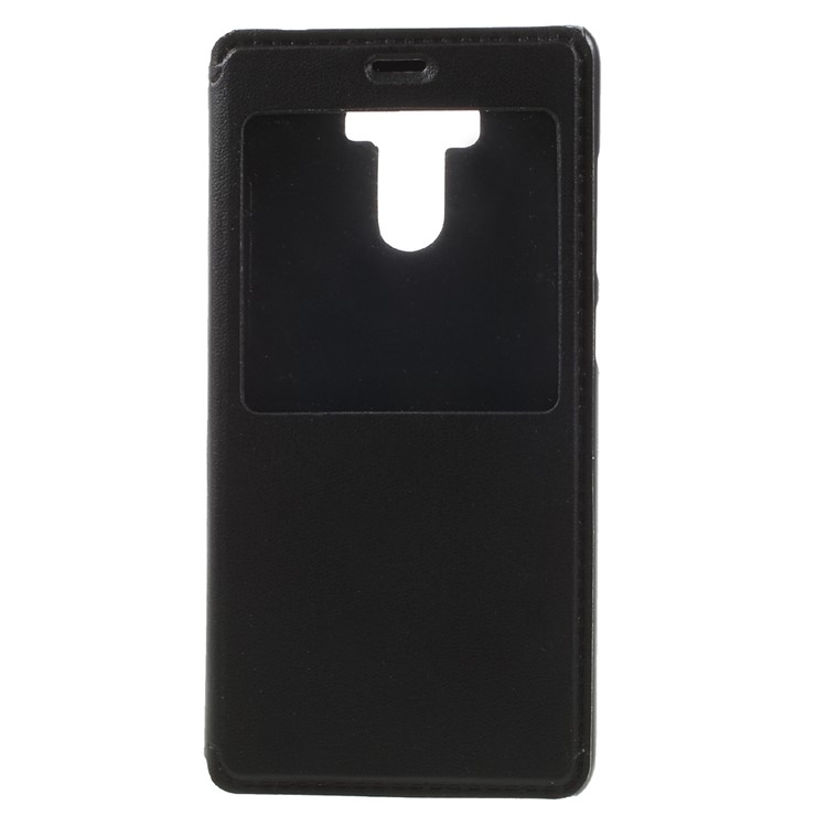 View Window Leather Protective Case for Xiaomi Redmi 4 - Black-3