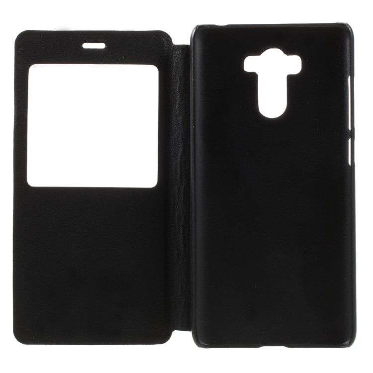 View Window Leather Protective Case for Xiaomi Redmi 4 - Black-6