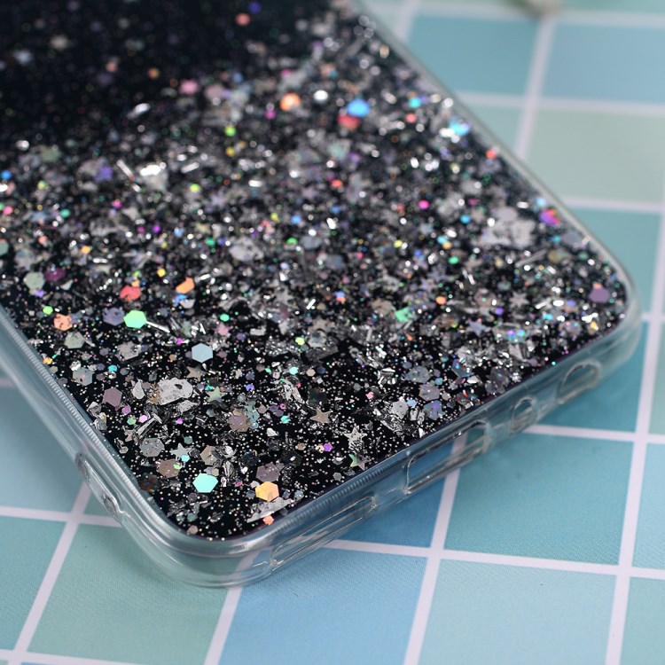 Glitter Sequins Inlaid Style TPU Shell Cover Casing for Xiaomi Redmi Note 8T - Black-5