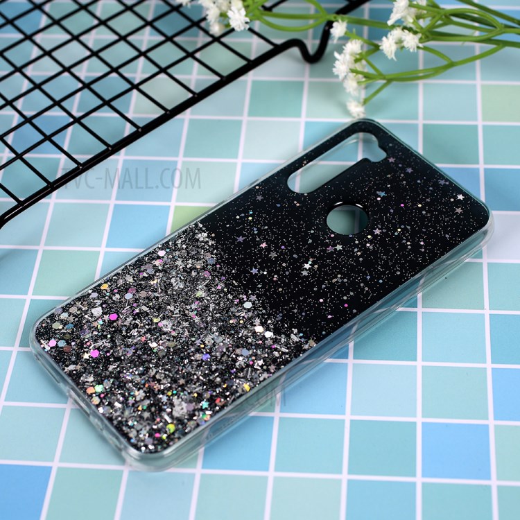 Glitter Sequins Inlaid Style TPU Shell Cover Casing for Xiaomi Redmi Note 8T - Black-7