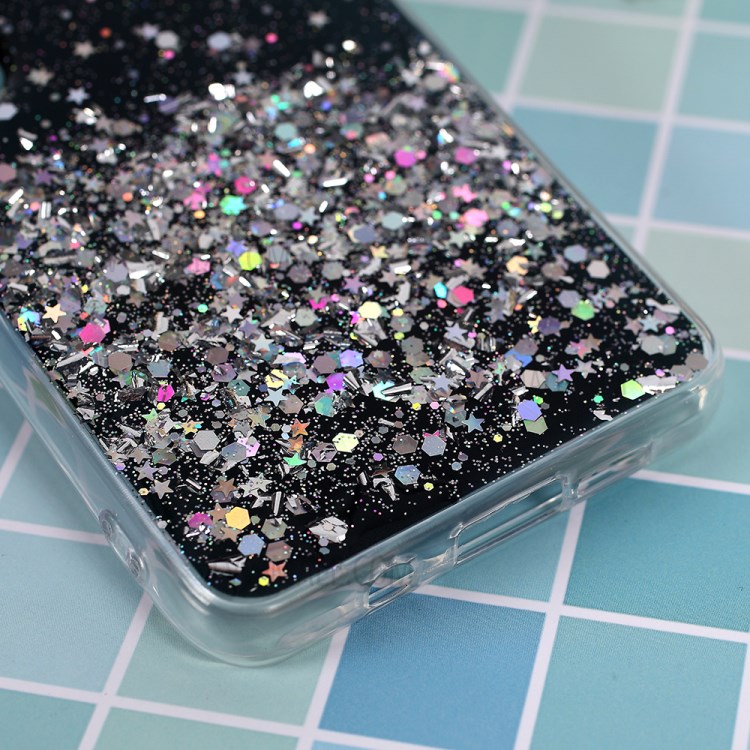 Glitter Sequins Inlaid Style TPU Shell Cover Casing for Xiaomi Mi CC9 Pro - Black-3