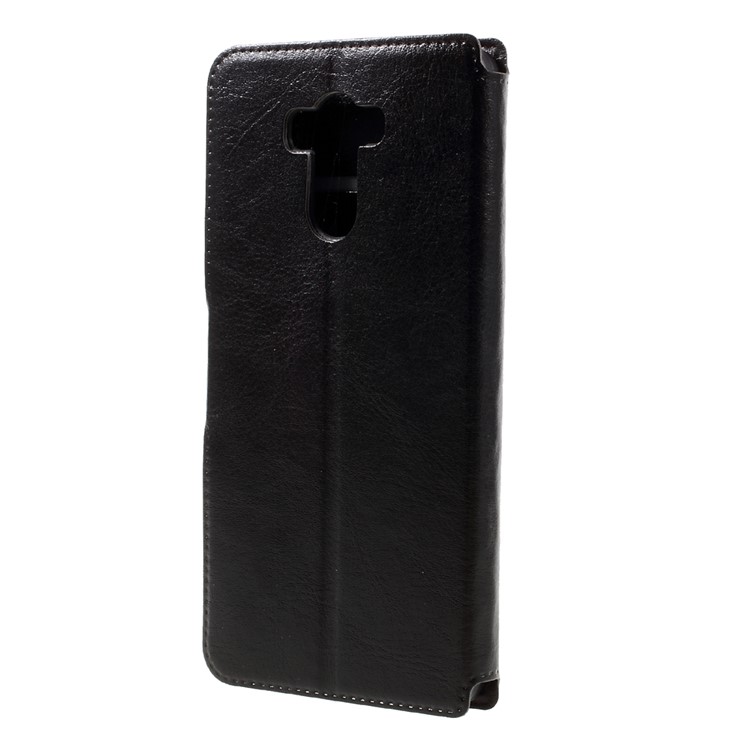 Crazy Horse Texture Card Holder Leather Cellphone Case for Xiaomi Redmi 4 - Black-2