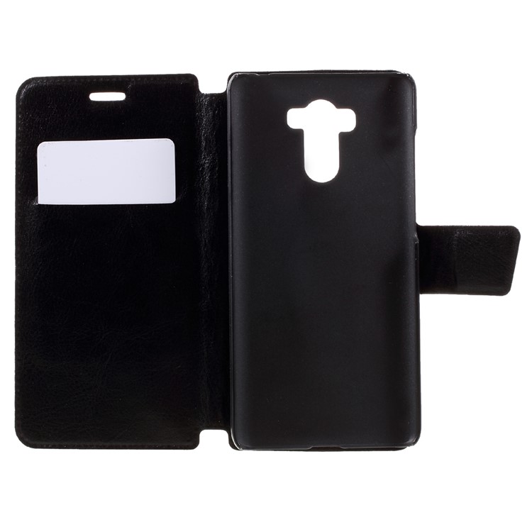 Crazy Horse Texture Card Holder Leather Cellphone Case for Xiaomi Redmi 4 - Black-6