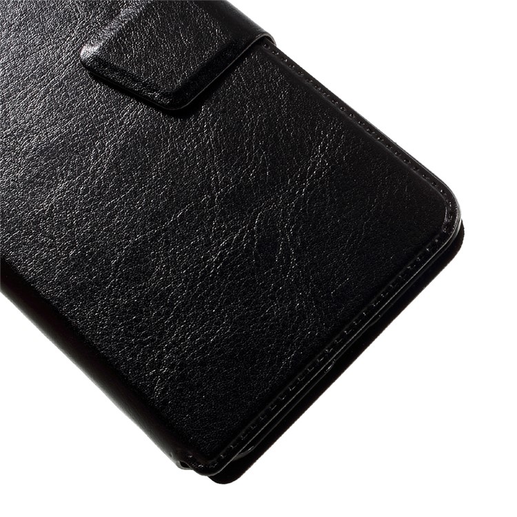 Crazy Horse Texture Card Holder Leather Cellphone Case for Xiaomi Redmi 4 - Black-7