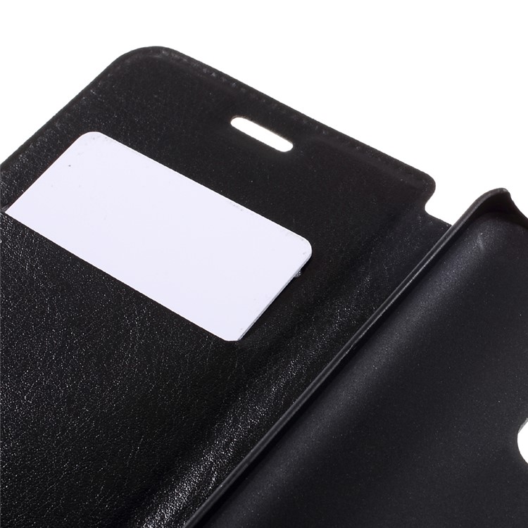 Crazy Horse Texture Card Holder Leather Cellphone Case for Xiaomi Redmi 4 - Black-9