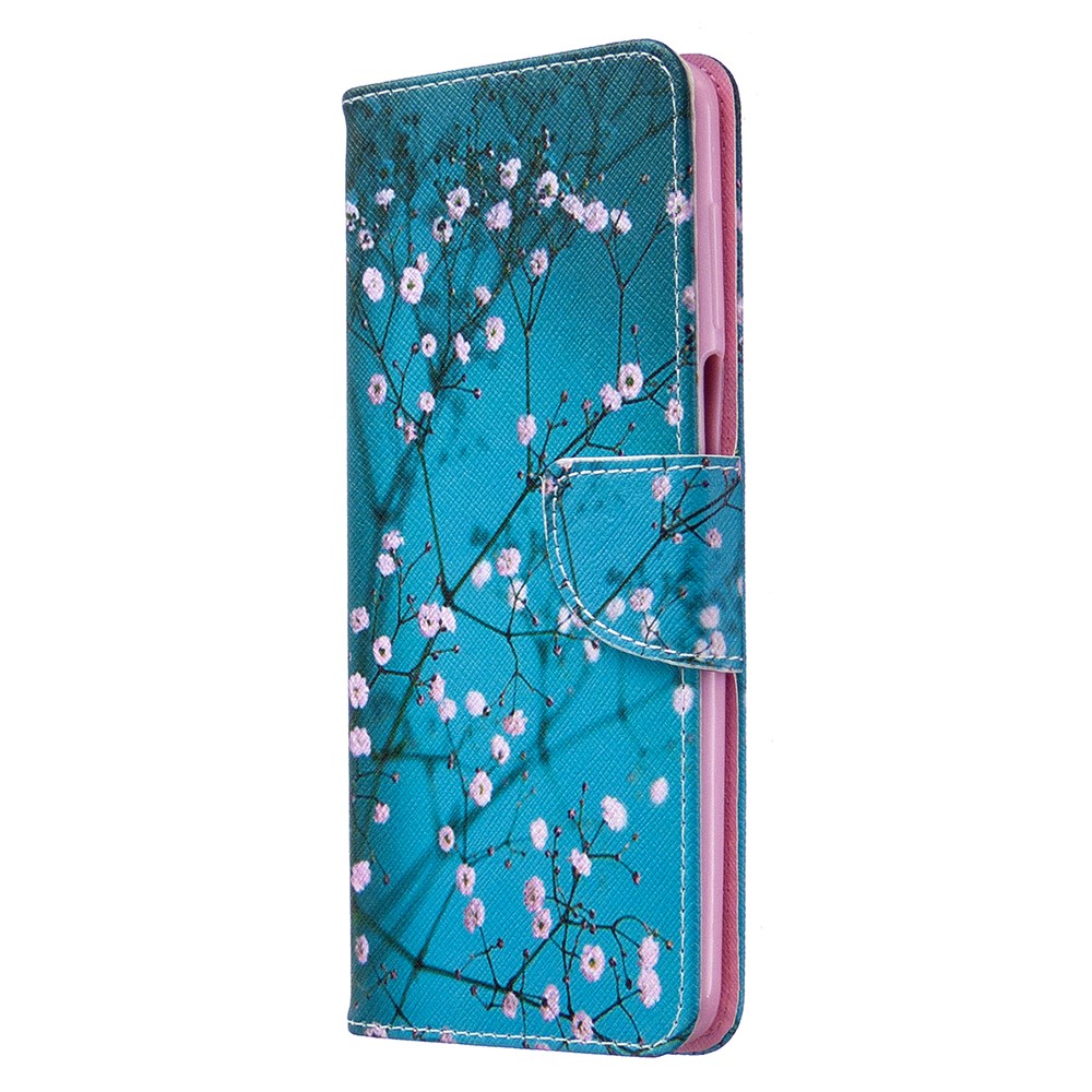 L'impression Des Motifs Étui De Protection De Portefeuille En Cuir Pour La Note Xiaomi Redmi 9 / Notes 9s / Note 9 Pro - Branches De Fleurs-6