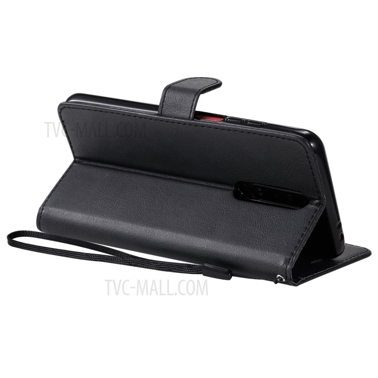 Wallet Stand Flip Leather Phone Shell for Xiaomi Redmi K30 - Black-8