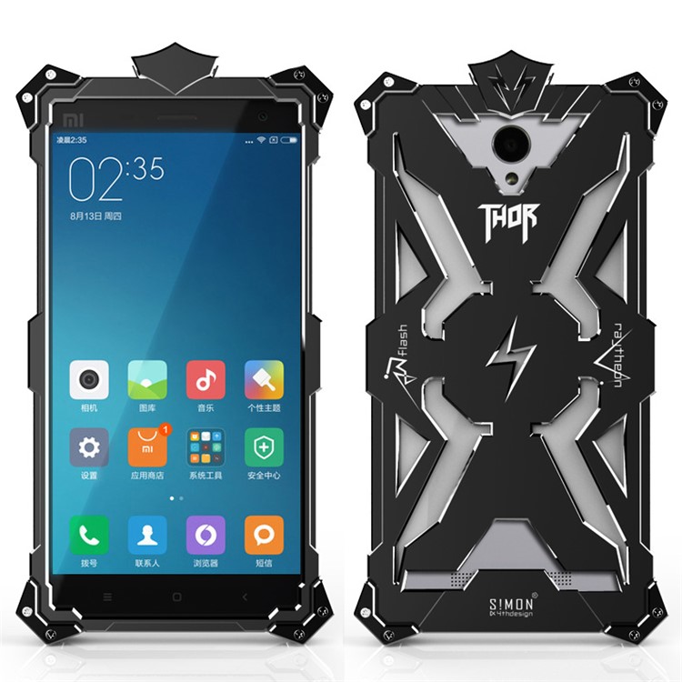 Heavy Duty Aviation Aluminum Armor Cell Phone Case for Xiaomi Redmi Note 2 - Black-1