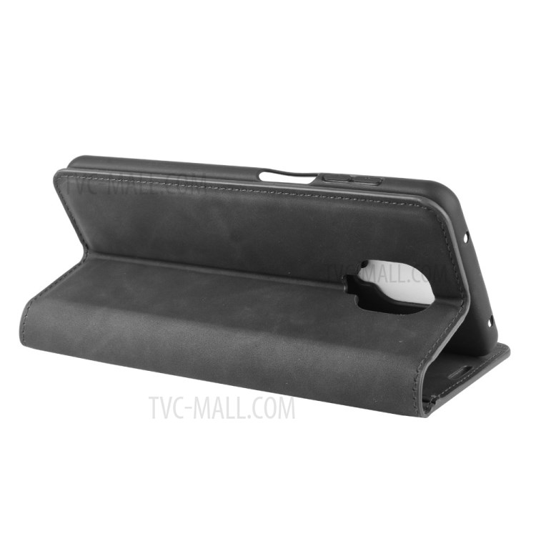 Silky Touch Auto-absorbed Flip Leather Wallet Shell Case for Xiaomi Redmi Note 9 Pro/Note 9S/Note 9 Pro Max - Black-5