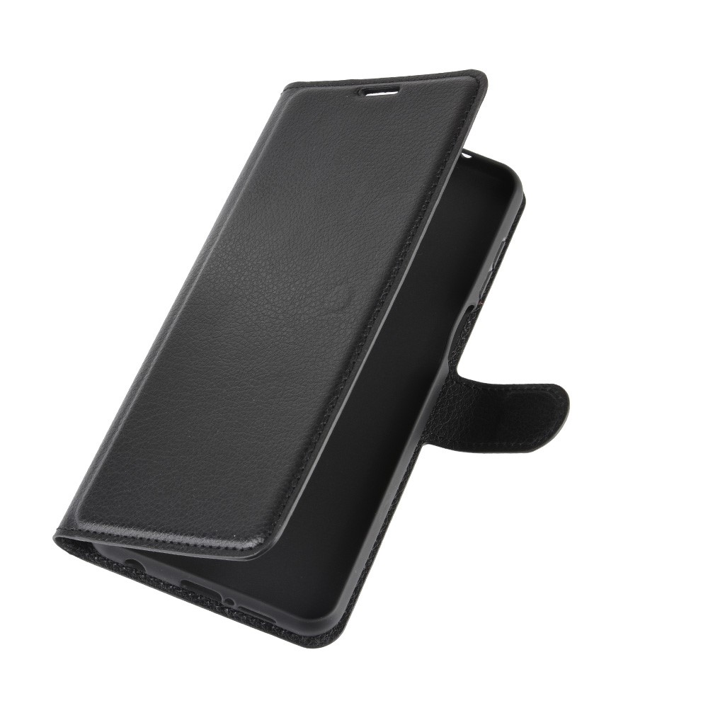 Litchi Texture Wallet Cover Leather Case for Xiaomi Redmi Note 9 Pro/Note 9S/Note 9 Pro Max - Black-6