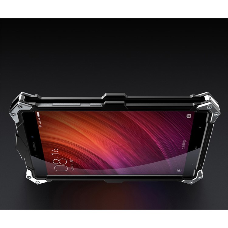 For Xiaomi Redmi Note 4 Tough Armor Aviation Aluminum Metal Mobile Phone Case - Black-3