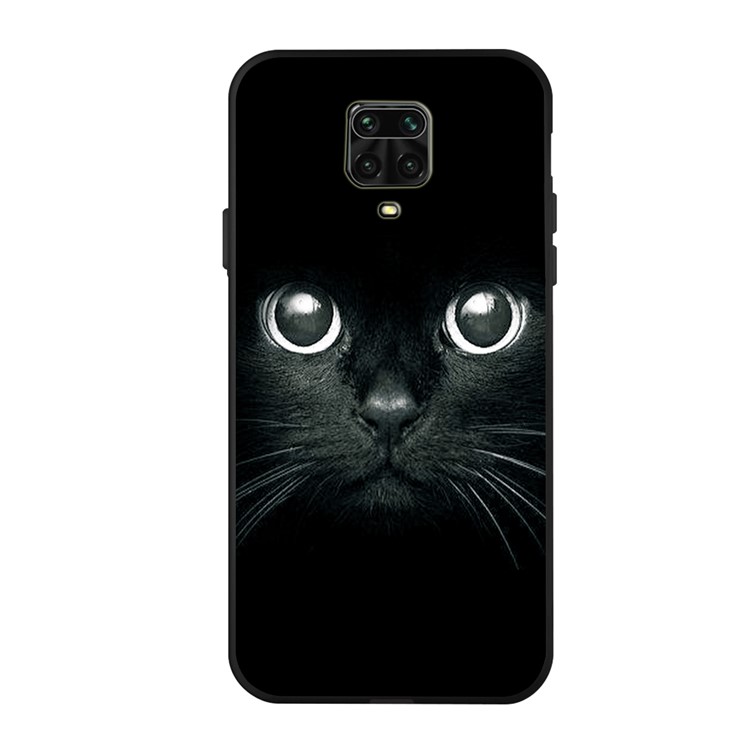 Matte Pattern Printing TPU Case Accessory for Xiaomi Poco M2 Pro/Redmi Note 9 Pro/9 Pro Max/9S - Cat