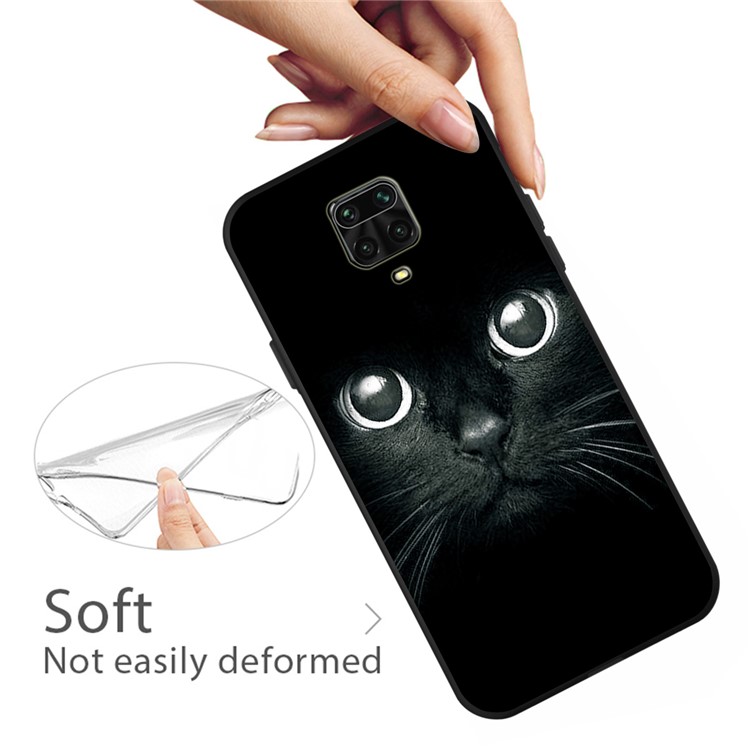 Matte Pattern Printing TPU Case Accessory for Xiaomi Poco M2 Pro/Redmi Note 9 Pro/9 Pro Max/9S - Cat-3