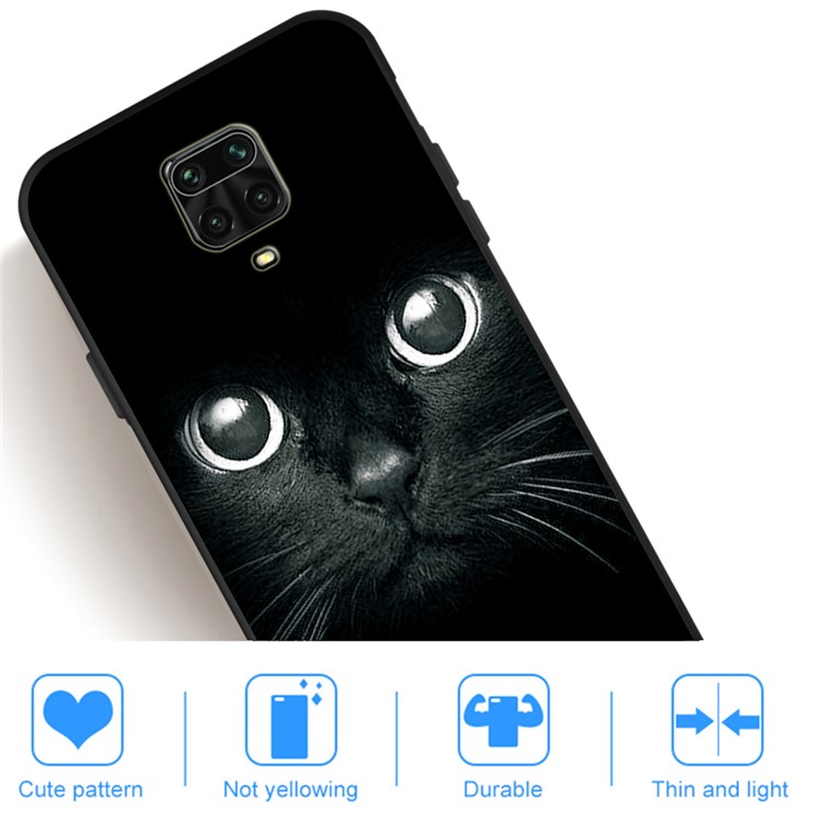 Impressão de Padrão Fosco TPU Case Acessório Para Xiaomi Poco M2 Pro/Redmi Note 9 Pro/9 Pro Max/9s - Gato-4