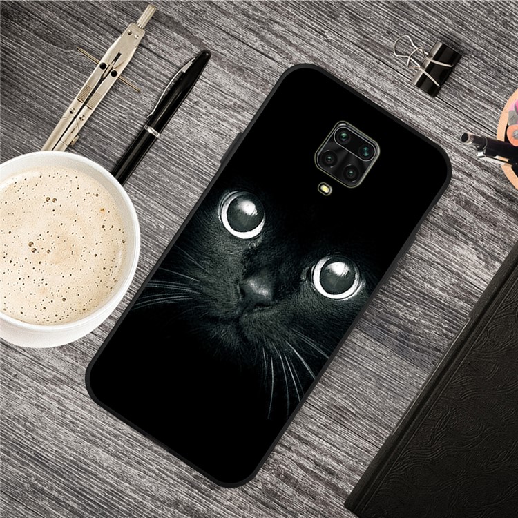 Impressão de Padrão Fosco TPU Case Acessório Para Xiaomi Poco M2 Pro/Redmi Note 9 Pro/9 Pro Max/9s - Gato-5