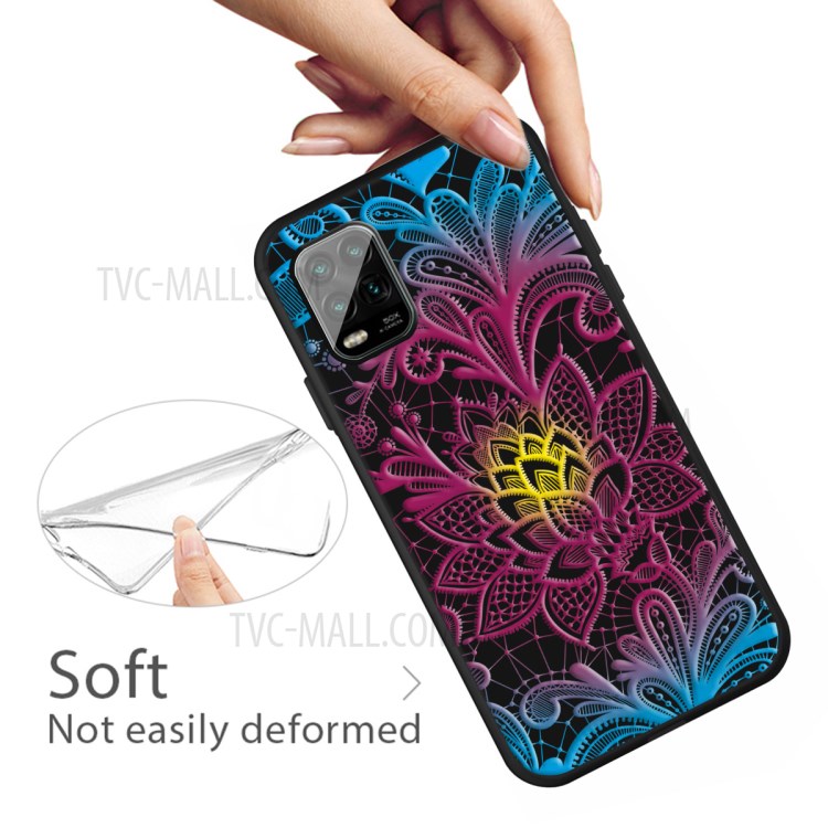 Matte Pretty Pattern Printing TPU Phone Case for Xiaomi Mi 10 Lite 5G - Beautiful Flower-3