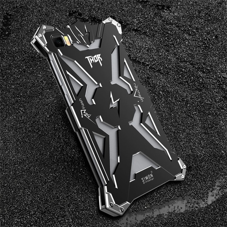 For Xiaomi 3 Mi 3 Punk Rock Aviation Aluminum Metal Armor Mobile Phone Case - Black-2