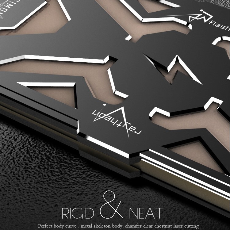 For Xiaomi 3 Mi 3 Punk Rock Aviation Aluminum Metal Armor Mobile Phone Case - Black-6