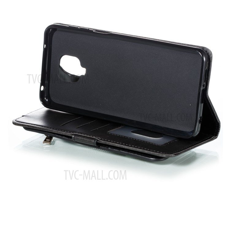 Zipper Pocket 9 Card Slots Leather Wallet Shell Case for Xiaomi Redmi Note 9 Pro/Redmi Note 9 Pro Max/Redmi Note 9S - Black-8