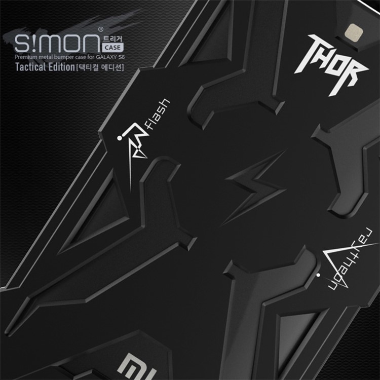 For Xiaomi Mi 4 Punk Rock Armor Aviation Aluminum Metal Phone Case Cover - Black-6