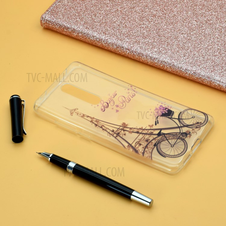 Impressão Padrão Caso De Telefone TPU Para Xiaomi Redmi K30 / X2 Poco - Torre Eiffel-6