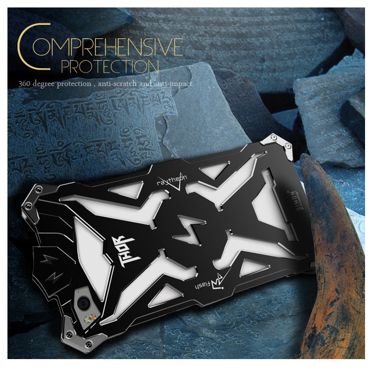 Fashion Metal Aviation Aluminum Armor Cell Phone Case for Xiaomi Mi 4c - Black-2