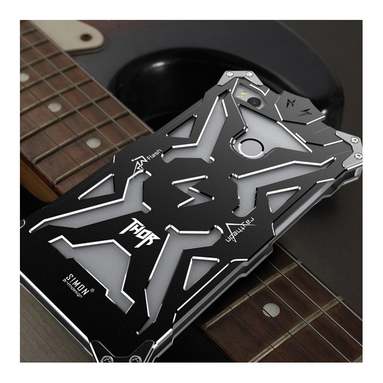 For Xiaomi Mi 4S Punk Rock Aviation Aluminum Metal Armor Mobile Back Case - Black-2
