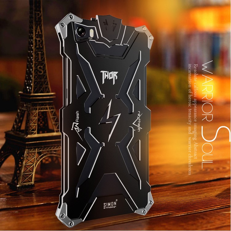 For Xiaomi Mi 5 Metal Case Punk Rock Aviation Aluminum Armor Cover - Black-2