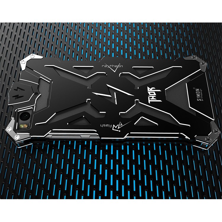 For Xiaomi Mi 5s Punk Rock Aviation Aluminum Metal Armor Phone Case Shell - Black-2