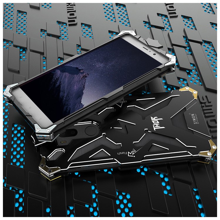 For Xiaomi Mi 5s Punk Rock Aviation Aluminum Metal Armor Phone Case Shell - Black-3