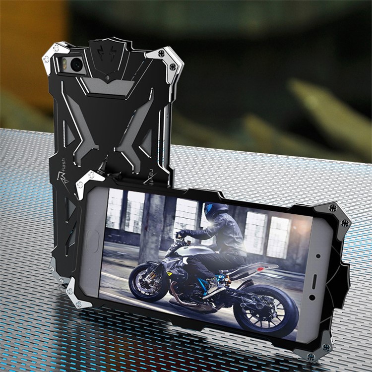 For Xiaomi Mi 5s Punk Rock Aviation Aluminum Metal Armor Phone Case Shell - Black-4