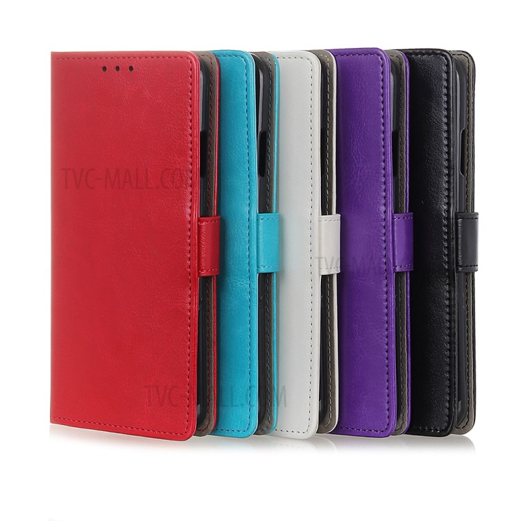 Crazy Horse Skin Wallet Stand Leather Flip Cover for Xiaomi Mi 10 Lite 5G/Mi 10 Youth 5G - Black-13