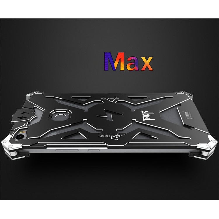 Cool Punk Rock Aviation Aluminum Metal Armor Phone Case for Xiaomi Mi Max - Black-2